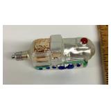 Mercury glass train ornament