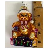 Radko mercury glass Santa bear ornament