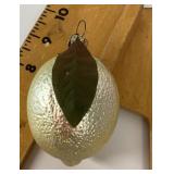 Mercury glass lemon ornament