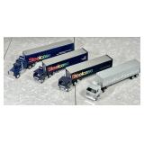 1:64 diecast semi trucks group of 4