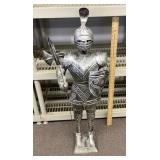Decorative tin knight figure