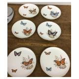 6 German butterfly plates
