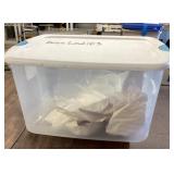 Clear Sterilite storage tote