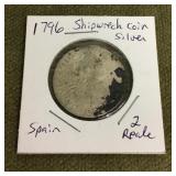 1796 Spanish 2 Reale shipwreck coin