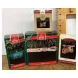 4 Hallmark train ornaments