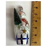 Mercury glass snowman ornament