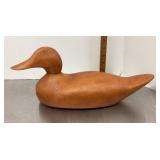 Carved wood duck