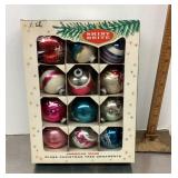 Box of Shiny Brite ornaments