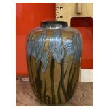 Decorative brass enamel vase