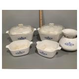 Collection of corning ware blue corn flower