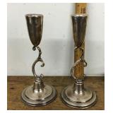 Pair of sterling silver candlesticks