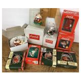 Collection of Coca-Cola ornaments