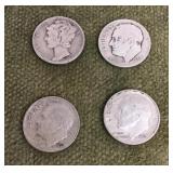 4 silver dimes