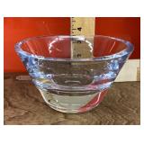 Heavy decorative glass bowl