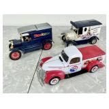 3 diecast trucks