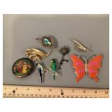 Collection of costume brooches