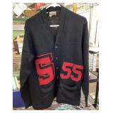 Vintage Rugby wool collegiate cardigan sweater