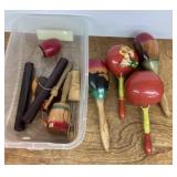 Maracas and assorted percussion instruments