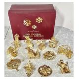 2010 Danbury Mint Gold Christmas Ornaments