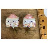 Mercury glass clip on ornaments