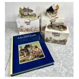 3 Lilliput Lane cottages with collector book