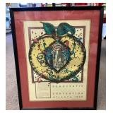 Framed 1988 DNC poster 30x24