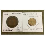 2 WWII coins