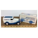 Diecast Fina panel delivery truck bank