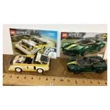 2 assembled Lego cars --not complete