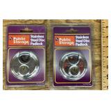 2 stainless steel padlocks