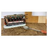 Coca-Cola collectibles --trolley and spoon