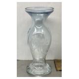 Lenox etched crystal vase