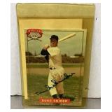 Duke Snider autographed baseball card with COA