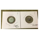 2 ancient coins