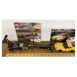 2 assembled Lego cars