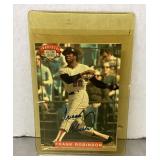 Frank Robinson autographed baseball card with COA