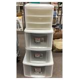 Stack of Sterilite storage drawers