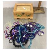 Jewelry box with costume jewelry