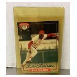 Bob Gibson autographed baseball card with COA