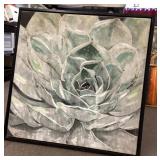 Succulent print on canvas 37" square