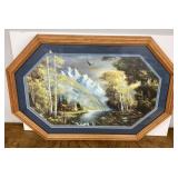 Landscape print in octagon frame 20x30