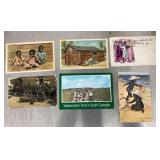 6 vintage Black Americana postcards