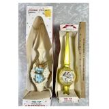 2 vintage plastic Christmas tree toppers