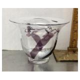 Signed art glass vase