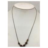 Sterling silver and stone necklace