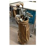 Golf bag and clubs