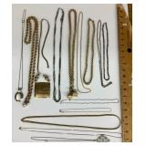 Collection of costume jewelry necklaces