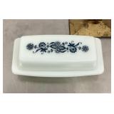 Pyrex butter dish Old Town Blue
