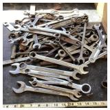 Large assortment of wrenches