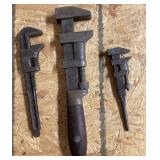 3 adjustable wrenches